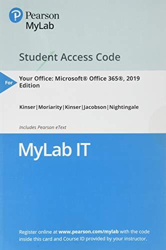 Book MyLab IT with Pearson eText -- Access Card -- for Your Office: Microsoft 2019 Comprehensive free