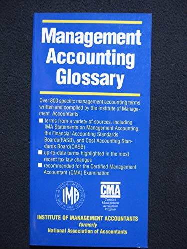 Book Management Accounting Glossary free