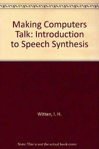 Book Making computers talk: An introduction to speech synthesis free