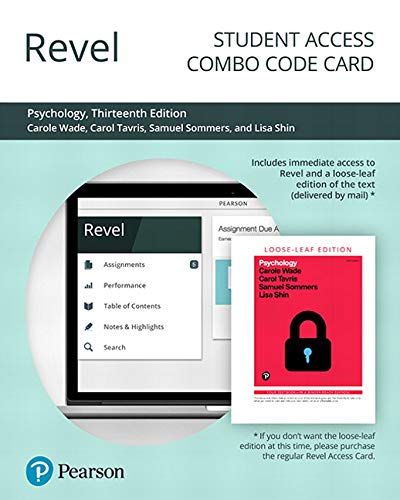Book Revel for Psychology -- Combo Access Card free