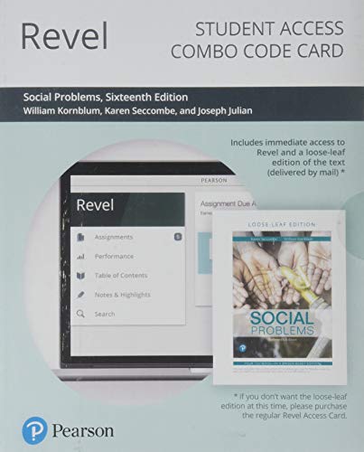 Book Social Problems, 16/e - Revel Combo Access Card free