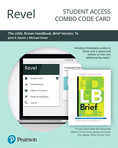 Book Revel for The Little, Brown Handbook, Brief Edition -- Combo Access Card free