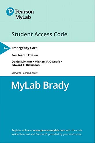 Book MyLab BRADY with Pearson eText -- Access Card -- for Emergency Care, 14th edition free