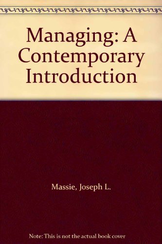 Book Managing: A Contemporary Introduction free