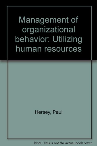 Book Management of organizational behavior;: Utilizing human resources free