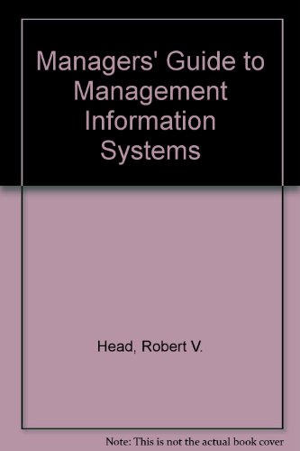 Book Manager's Guide To Management Information Systems free