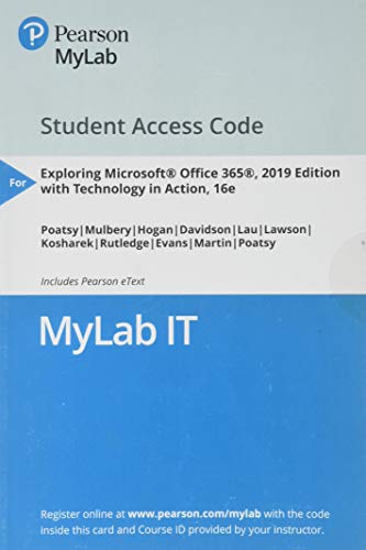 Book MyLab IT with Pearson eText -- Access Card -- for Exploring 2019 with Technology in Action free