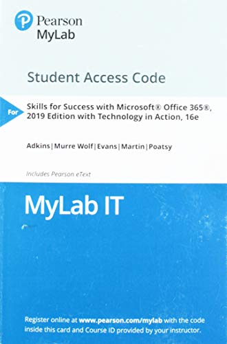 Book MyLab IT with Pearson eText -- Access Card -- for Skills 2019 with Technology in Action free