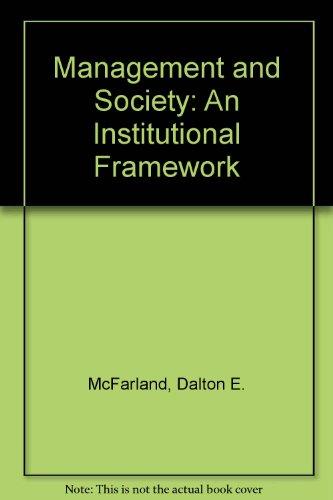 Book Management and society: An institutional framework free