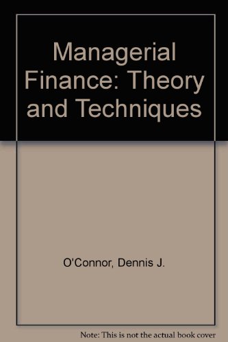 Book Managerial Finance: Theory And Techniques free