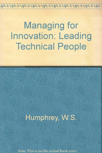 Book Managing for Innovation: Leading Technical People free