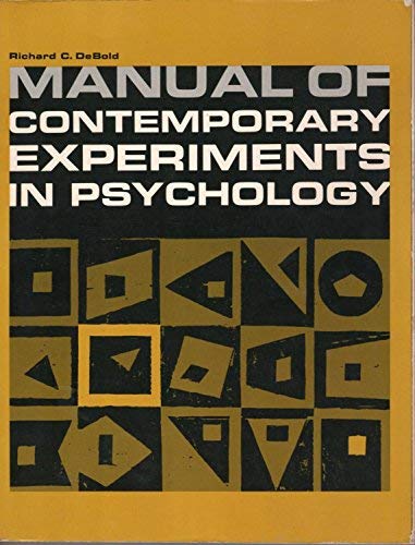 Book Manual of Contemporary Experiments in Psychology free
