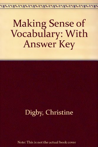 Book Making Sense Of Vocabulary: With Answer Key (making Sense Of... Series) free
