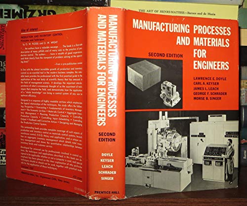 Book Manufacturing processes and materials for engineers free