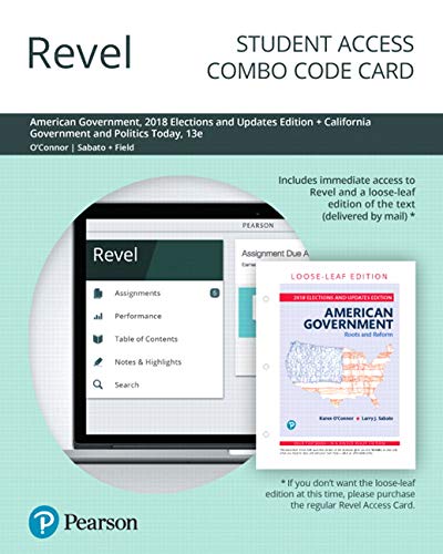 Book Revel for American Government: Roots and Reform, 2018 Elections and Updates Edition + California Government and Politics Today -- Combo Card free