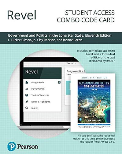 Book Government and Politics in the Lone Star State - Revel Combo Access Card free