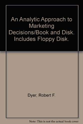 Book An Analytic Approach to Marketing Decisions/Book and Disk free