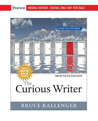 Book The Curious Writer, MLA Update, Brief Edition [RENTAL EDITION] free