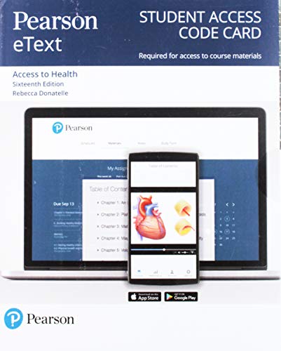 Book Pearson eText Access to Health -- Access Card free