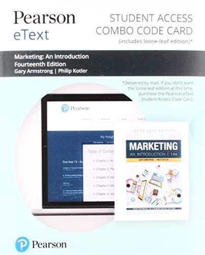 Book Pearson eText for Marketing: An Introduction -- Combo Access Card free