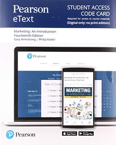 Book Pearson eText for Marketing: An Introduction -- Access Card free
