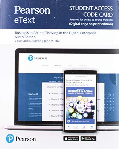 Book Pearson eText for Business in Action -- Access Card free