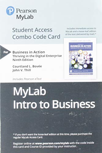 Book MyLab Intro to Business with Pearson eText -- Combo Access Card -- for Business in Action free