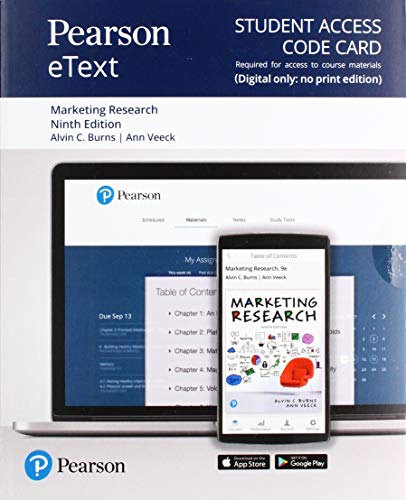 Book Pearson eText for Marketing Research -- Access Card free