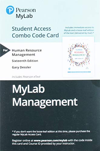 Book MyLab Management with Pearson eText -- Combo Access Card -- for Human Resource Management free