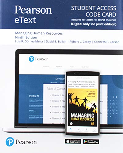 Book Pearson eText for Managing Human Resources -- Access Card free