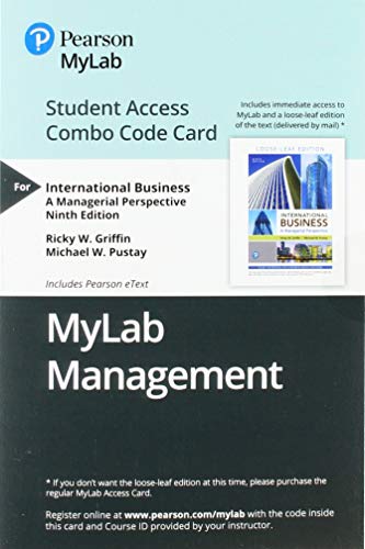 Book MyLab Management with Pearson eText -- Combo Access Card -- for International Business: A Managerial Perspective free