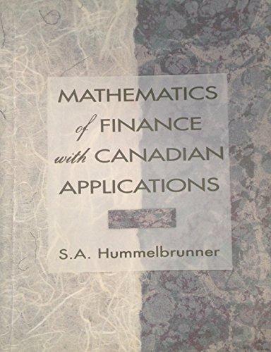 Book Mathematics Of Finance With Applications Ph Canada free