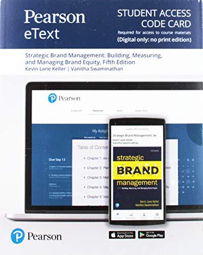 Book Pearson eText for Strategic Brand Management: Building, Measuring, and Managing Brand Equity -- Access Card free