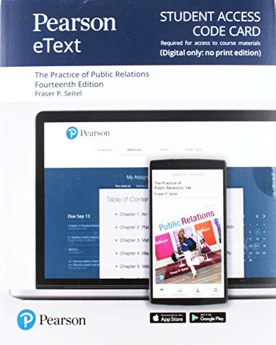 Book Pearson eText for The Practice of Public Relations -- Access Card free