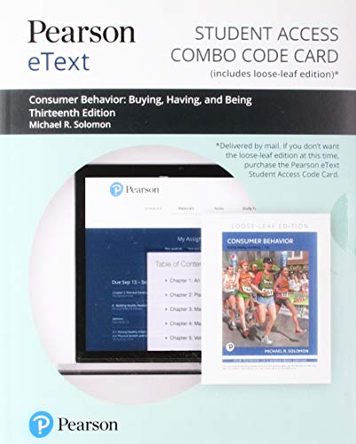 Book Pearson eText for Consumer Behavior -- Combo Access Card free