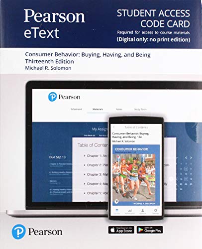 Book Pearson eText for Consumer Behavior -- Access Card free