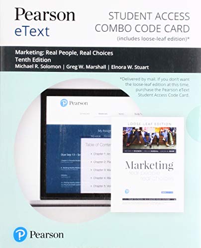 Book Pearson eText for Marketing: Real People, Real Choices -- Combo Access Card free