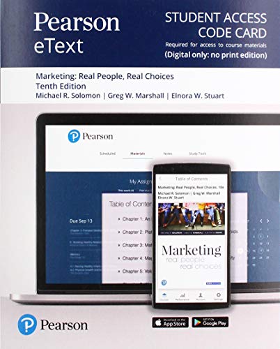 Book Pearson eText for Marketing: Real People, Real Choices -- Access Card free