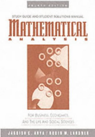 Book Mathematical Analysis Study Guide and Student Solutions Manual free