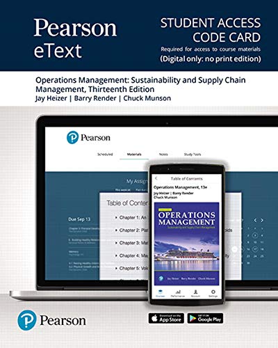 Book Pearson eText for Operations Management: Sustainability and Supply Chain Management-- Access Card free
