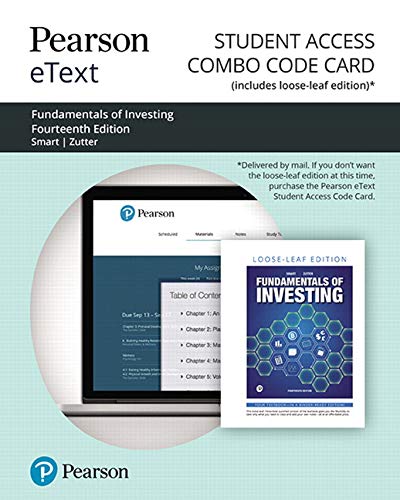 Book Pearson eText for Fundamentals of Investing -- Combo Access Card free