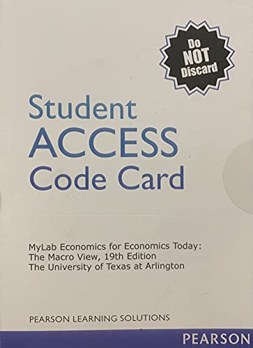 Book MyLab Access Card for Economics Today, the Macro View, 19th Edition - UTA free