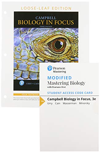 Book Campbell Biology in Focus Loose-Leaf Edition & Modified Mastering Biology with Pearson eText -- Access Card Package free
