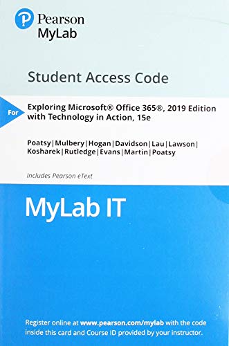 Book MyLab IT with Pearson eText -- Access Card -- for Exploring 2019 with Technology in Action 15e free