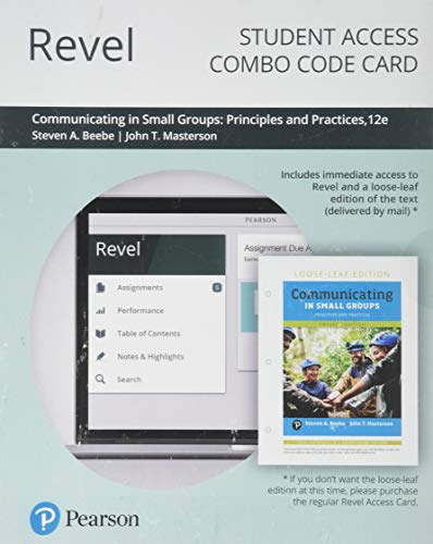 Book Communicating in Small Groups: Principles and Practices -- Combo Card free