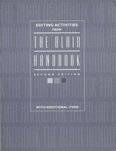 Book Editing Activities from The Blair Handbook - with additional items free