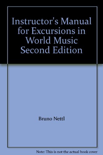 Book Instructor's Manual For Excursions In World Music Second Edition free
