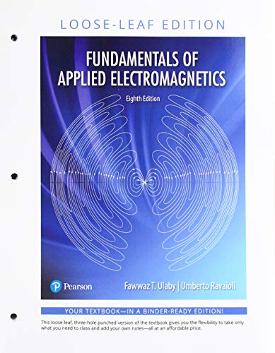 Book Fundamentals of Applied Electromagnetics -- Print Offer [Loose-Leaf] (8th Edition) free