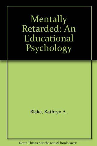 Book The mentally retarded: An educational psychology free