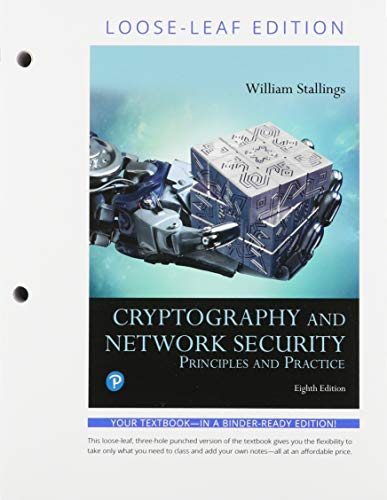 Book Cryptography and Network Security: Principles and Practice -- Print Offer [Loose-Leaf] (8th Edition) free
